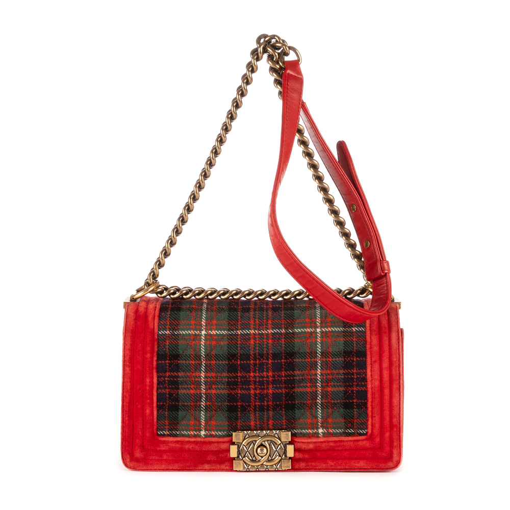Chanel Ltd. Ed. Paris-Edinburgh Tartan Boy Medium